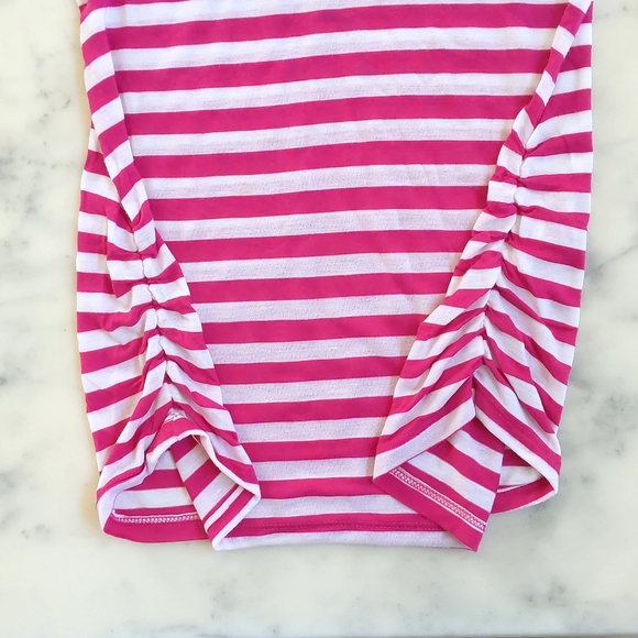 NWOT. Rayon Blended Tank Top with stripes and elastic sides. - Picture 5 of 5